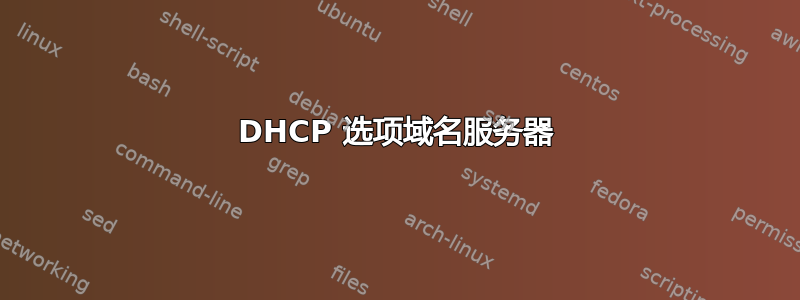 DHCP 选项域名服务器