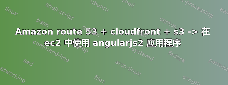 Amazon route 53 + cloudfront + s3 -> 在 ec2 中使用 angularjs2 应用程序