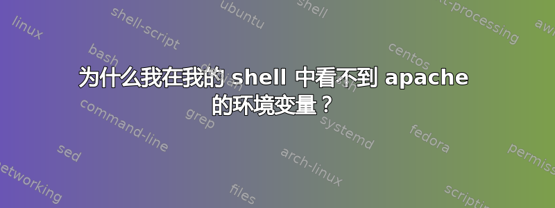 为什么我在我的 shell 中看不到 apache 的环境变量？