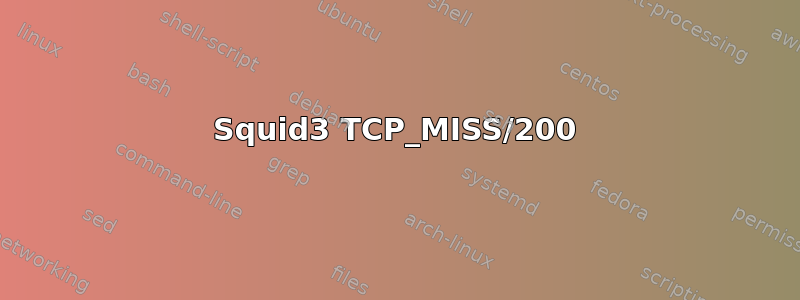 Squid3 TCP_MISS/200