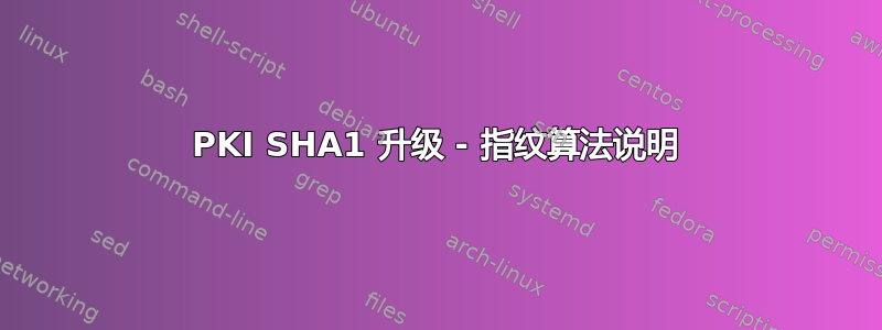 PKI SHA1 升级 - 指纹算法说明