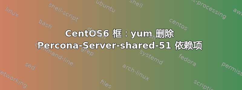 CentOS6 框：yum 删除 Percona-Server-shared-51 依赖项