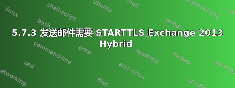 451 5.7.3 发送邮件需要 STARTTLS Exchange 2013 Hybrid