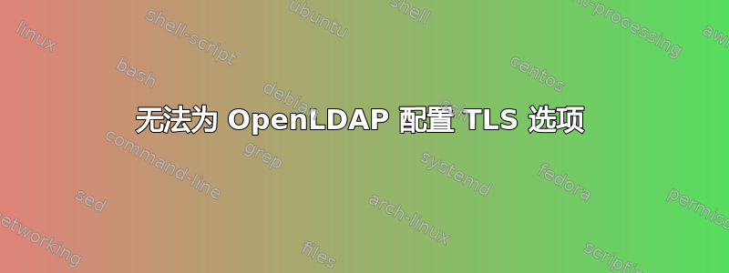 无法为 OpenLDAP 配置 TLS 选项