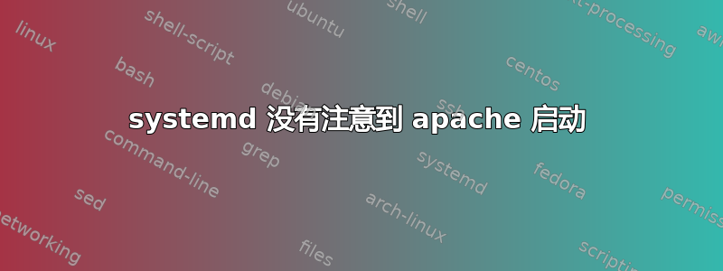 systemd 没有注意到 apache 启动