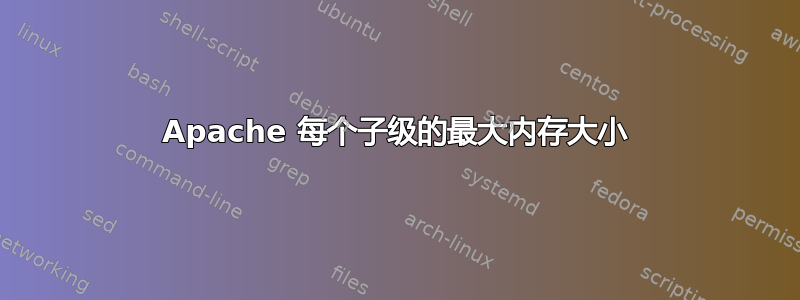 Apache 每个子级的最大内存大小