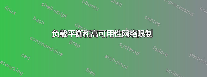 负载平衡和高可用性网络限制