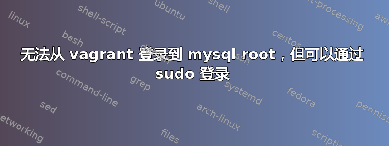 无法从 vagrant 登录到 mysql root，但可以通过 sudo 登录