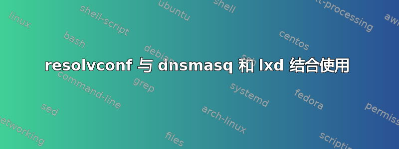 resolvconf 与 dnsmasq 和 lxd 结合使用