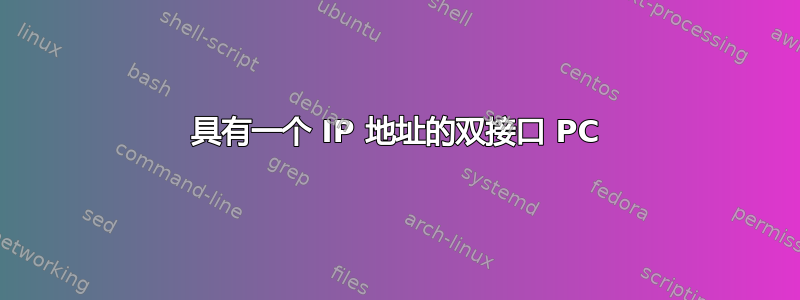 具有一个 IP 地址的双接口 PC