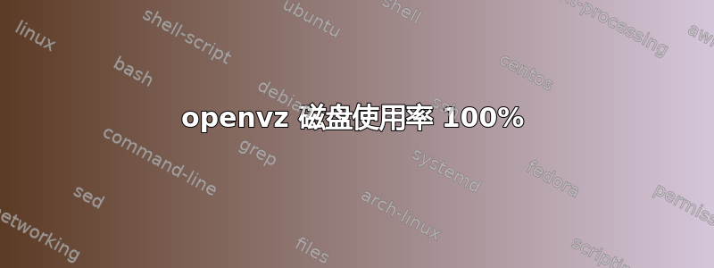 openvz 磁盘使用率 100%