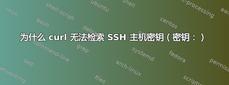 为什么 curl 无法检索 SSH 主机密钥（密钥：）