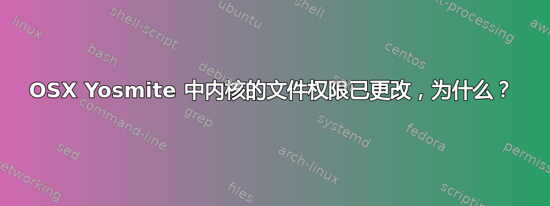 OSX Yosmite 中内核的文件权限已更改，为什么？