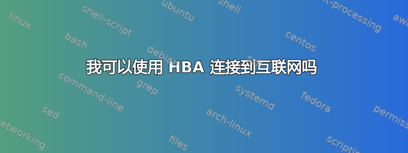 我可以使用 HBA 连接到互联网吗