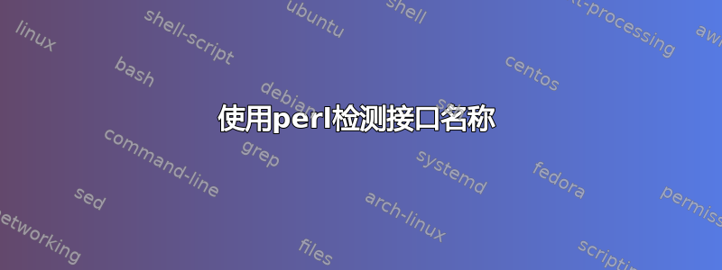 使用perl检测接口名称