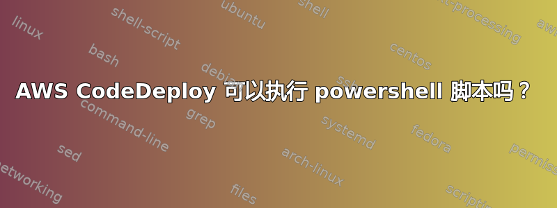 AWS CodeDeploy 可以执行 powershell 脚本吗？