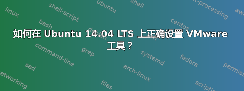 如何在 Ubuntu 14.04 LTS 上正确设置 VMware 工具？