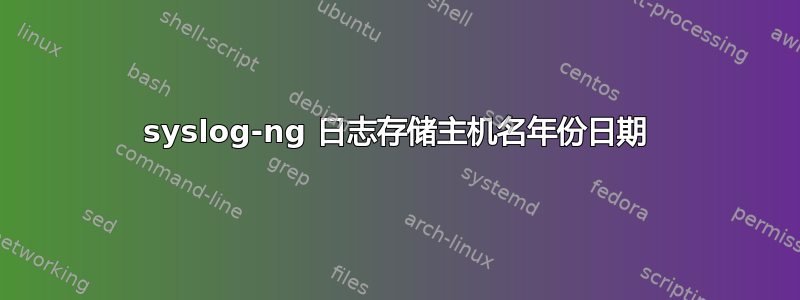 syslog-ng 日志存储主机名年份日期