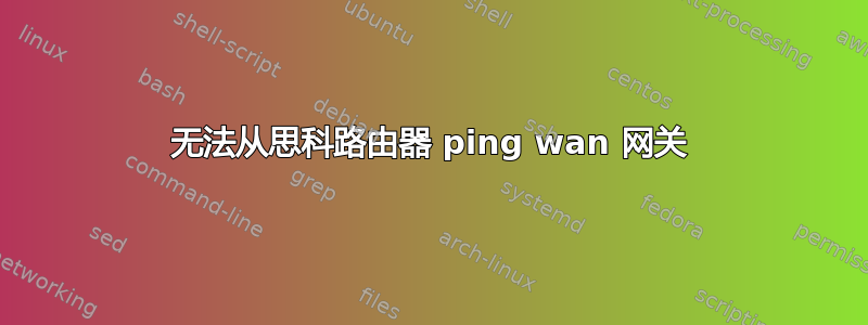 无法从思科路由器 ping wan 网关