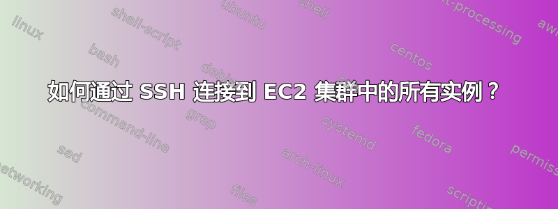 如何通过 SSH 连接到 EC2 集群中的所有实例？