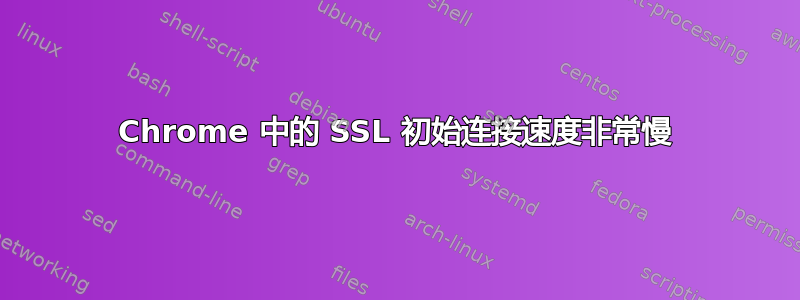 Chrome 中的 SSL 初始连接速度非常慢