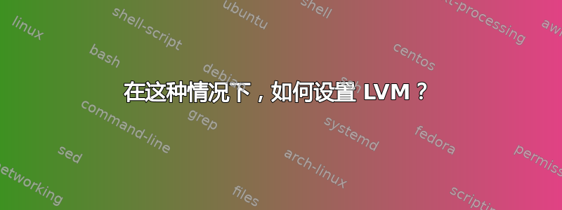 在这种情况下，如何设置 LVM？