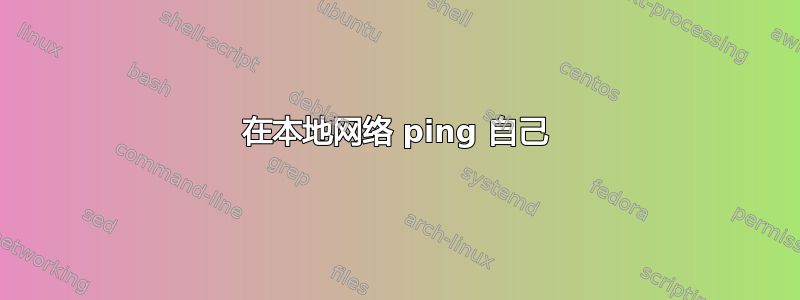 在本地网络 ping 自己