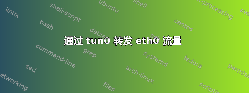 通过 tun0 转发 eth0 流量