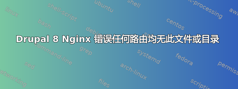 Drupal 8 Nginx 错误任何路由均无此文件或目录