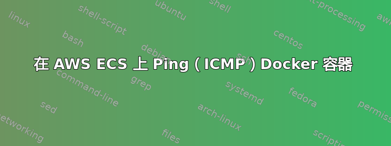 在 AWS ECS 上 Ping（ICMP）Docker 容器