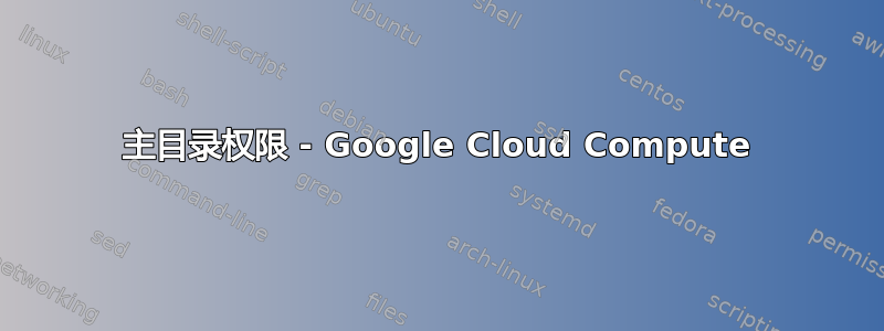 主目录权限 - Google Cloud Compute