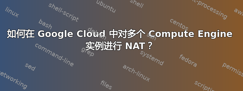 如何在 Google Cloud 中对多个 Compute Engine 实例进行 NAT？