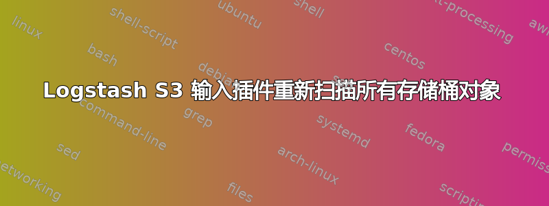 Logstash S3 输入插件重新扫描所有存储桶对象