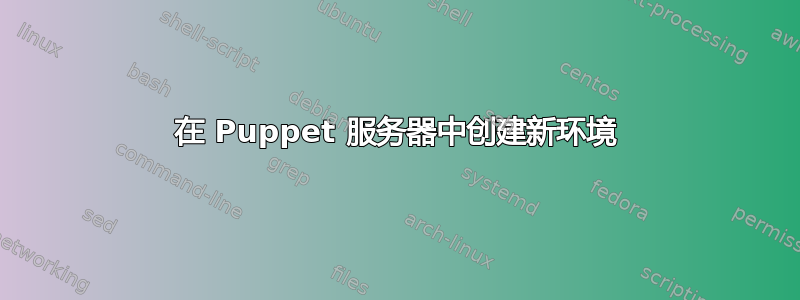 在 Puppet 服务器中创建新环境