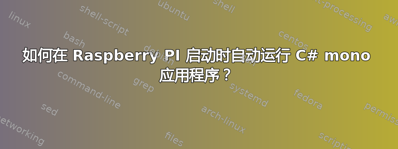 如何在 Raspberry PI 启动时自动运行 C# mono 应用程序？