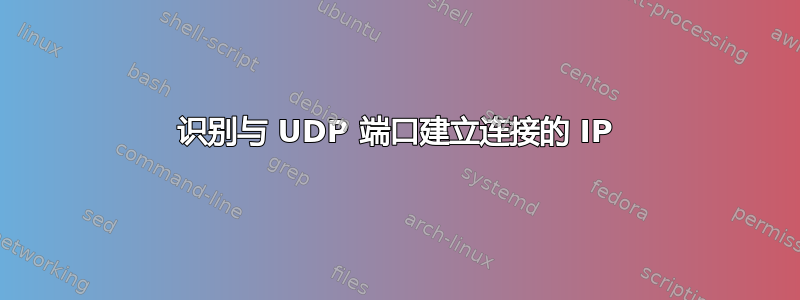 识别与 UDP 端口建立连接的 IP