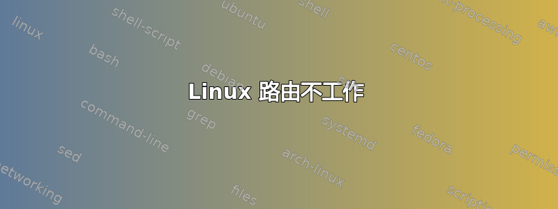 Linux 路由不工作