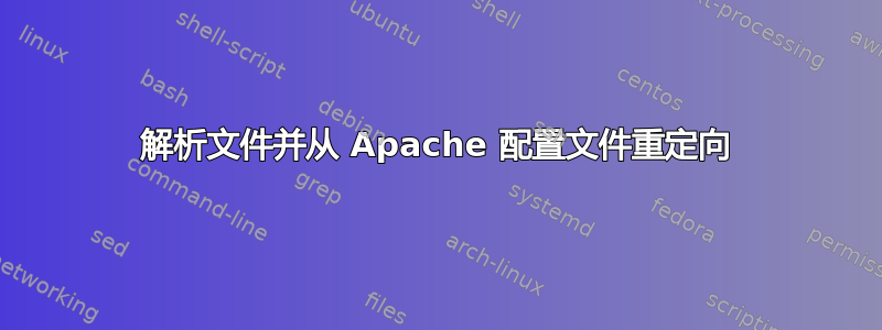 解析文件并从 Apache 配置文件重定向