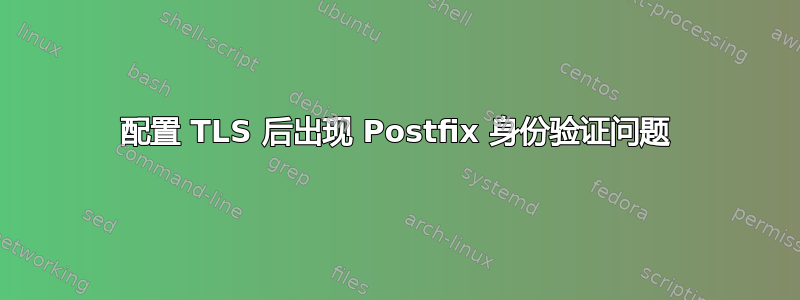 配置 TLS 后出现 Postfix 身份验证问题