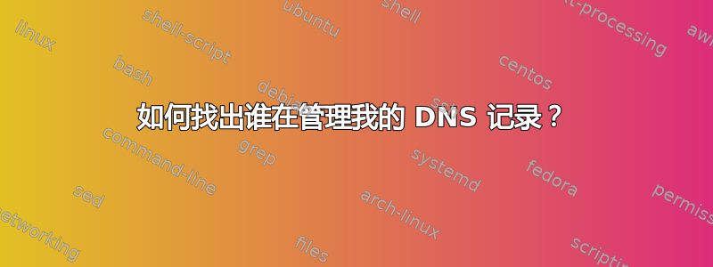 如何找出谁在管理我的 DNS 记录？