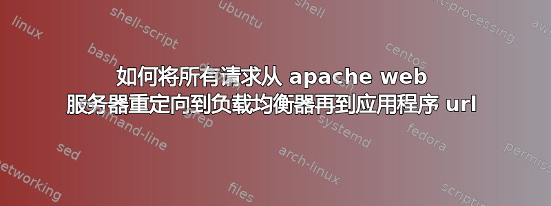 如何将所有请求从 apache web 服务器重定向到负载均衡器再到应用程序 url