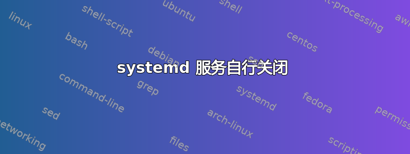 systemd 服务自行关闭