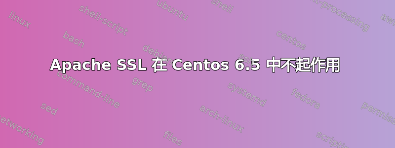 Apache SSL 在 Centos 6.5 中不起作用