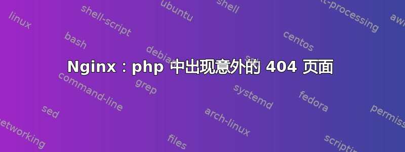 Nginx：php 中出现意外的 404 页面