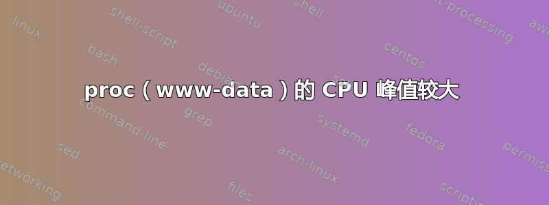 proc（www-data）的 CPU 峰值较大