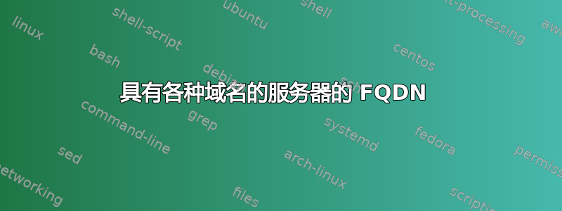 具有各种域名的服务器的 FQDN 