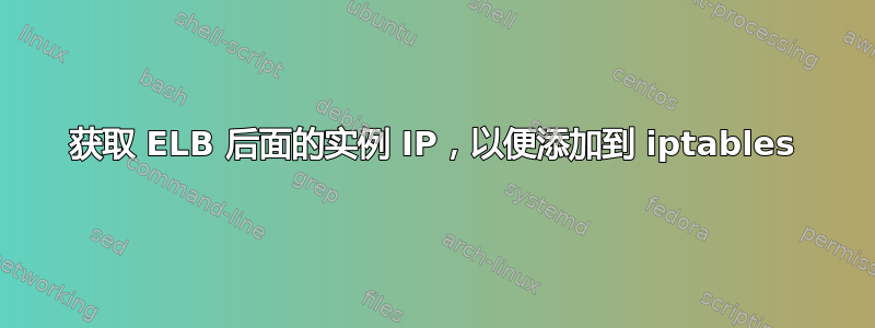 获取 ELB 后面的实例 IP，以便添加到 iptables