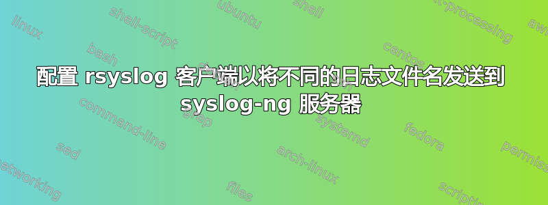 配置 rsyslog 客户端以将不同的日志文件名发送到 syslog-ng 服务器