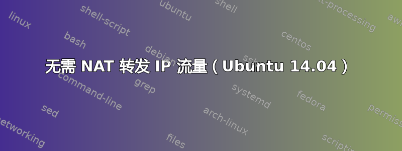 无需 NAT 转发 IP 流量（Ubuntu 14.04）