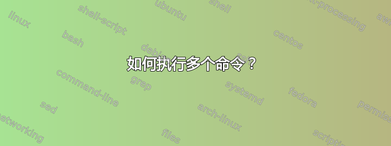 如何执行多个命令？